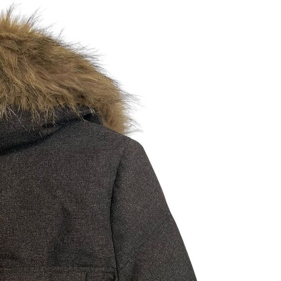 Prana Heather Grey Insulated Jacket with Removable Fur Collar MED - Picture 5 of 10